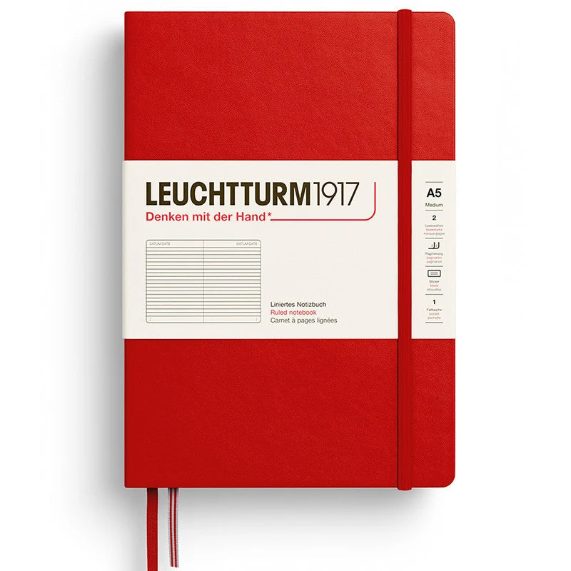 Leuchtturm medium gelinieerd notitieboek (A5) hardcover