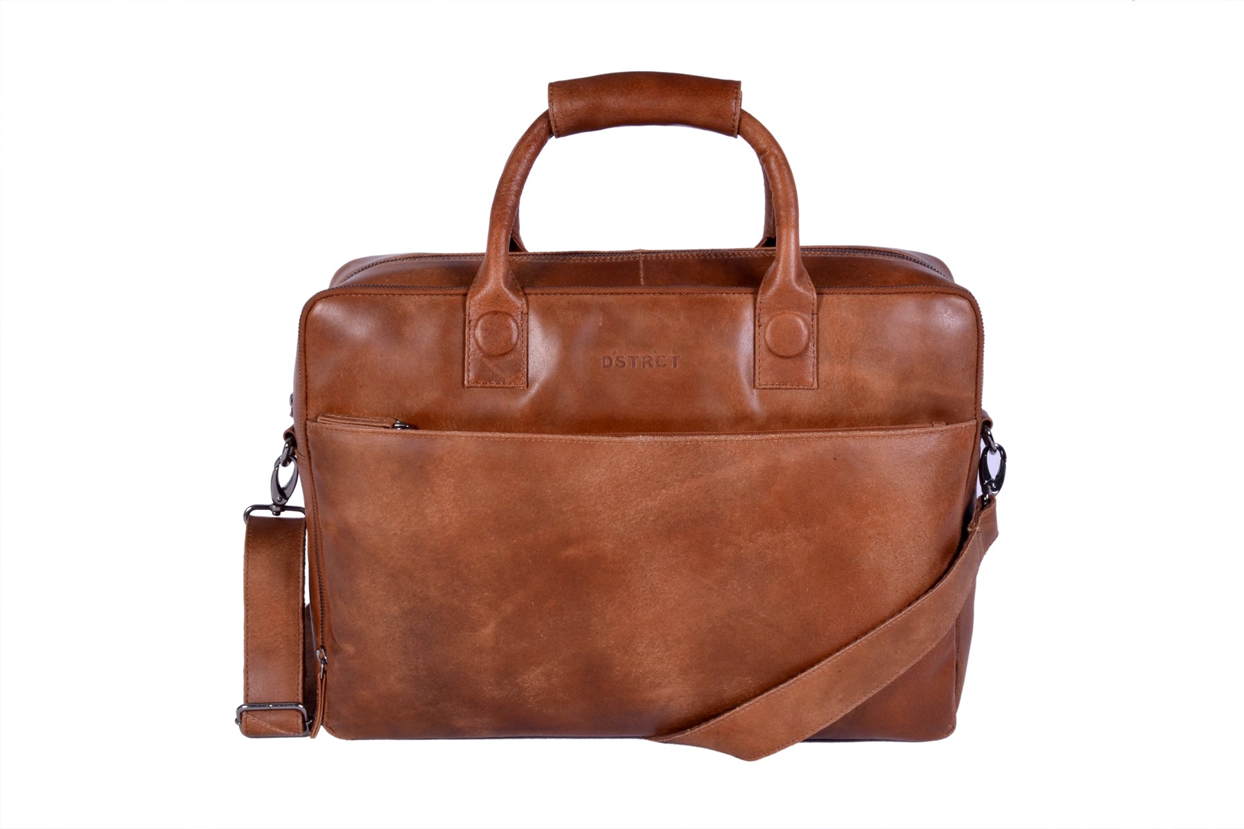 DSTRCT Laptop Leather Fletcher Bag 17'' Cognac