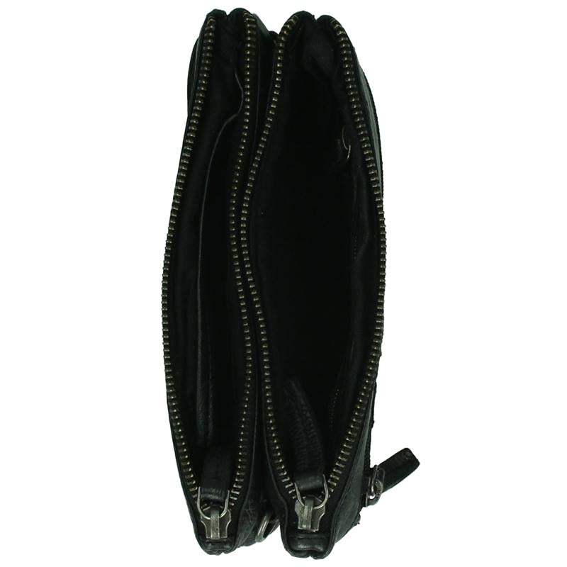 DSTRCT Ledertasche Harrington Road Klein Schwarz