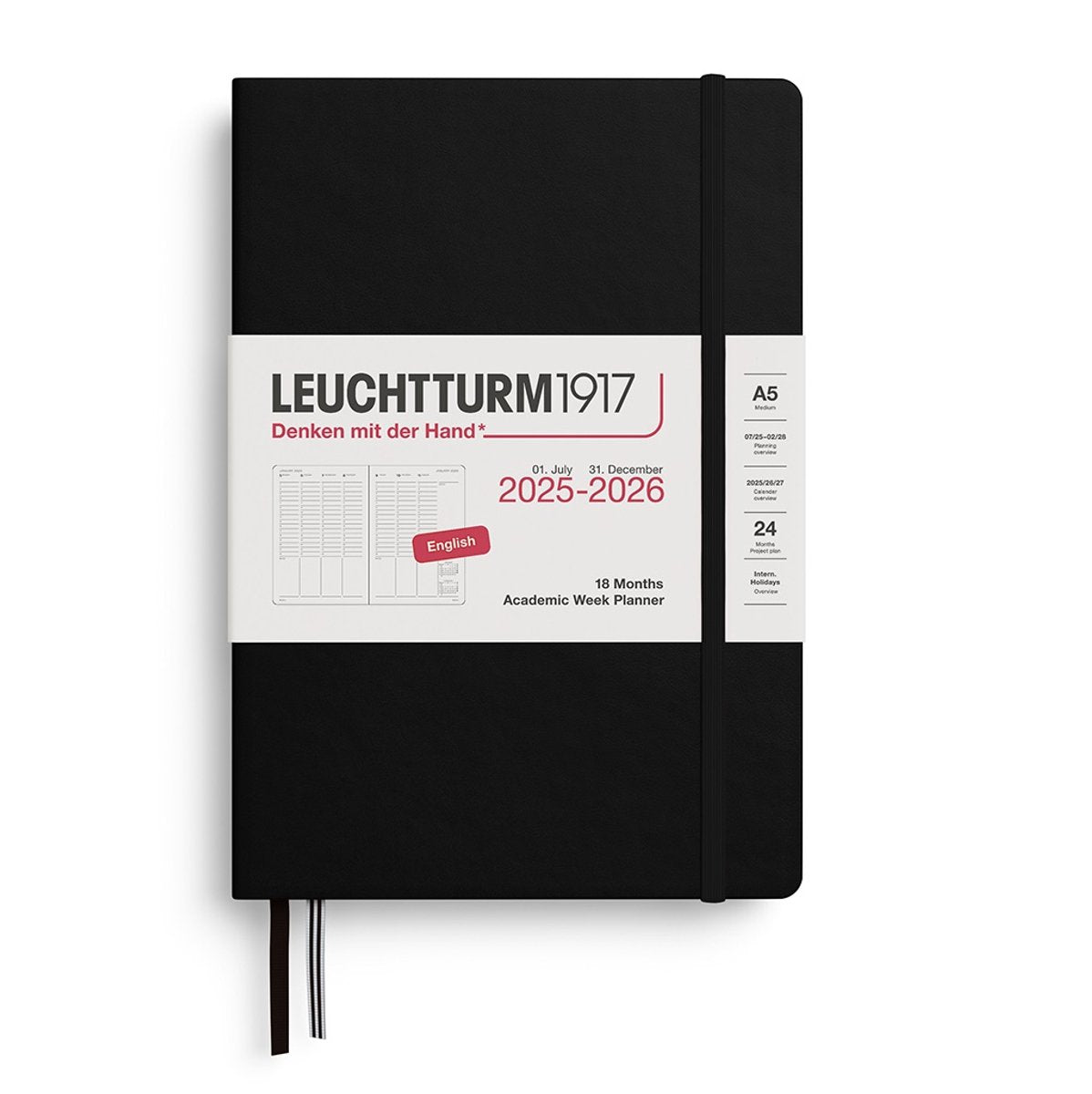 Leuchtturm 18 months diary softcover large 2025-2026
