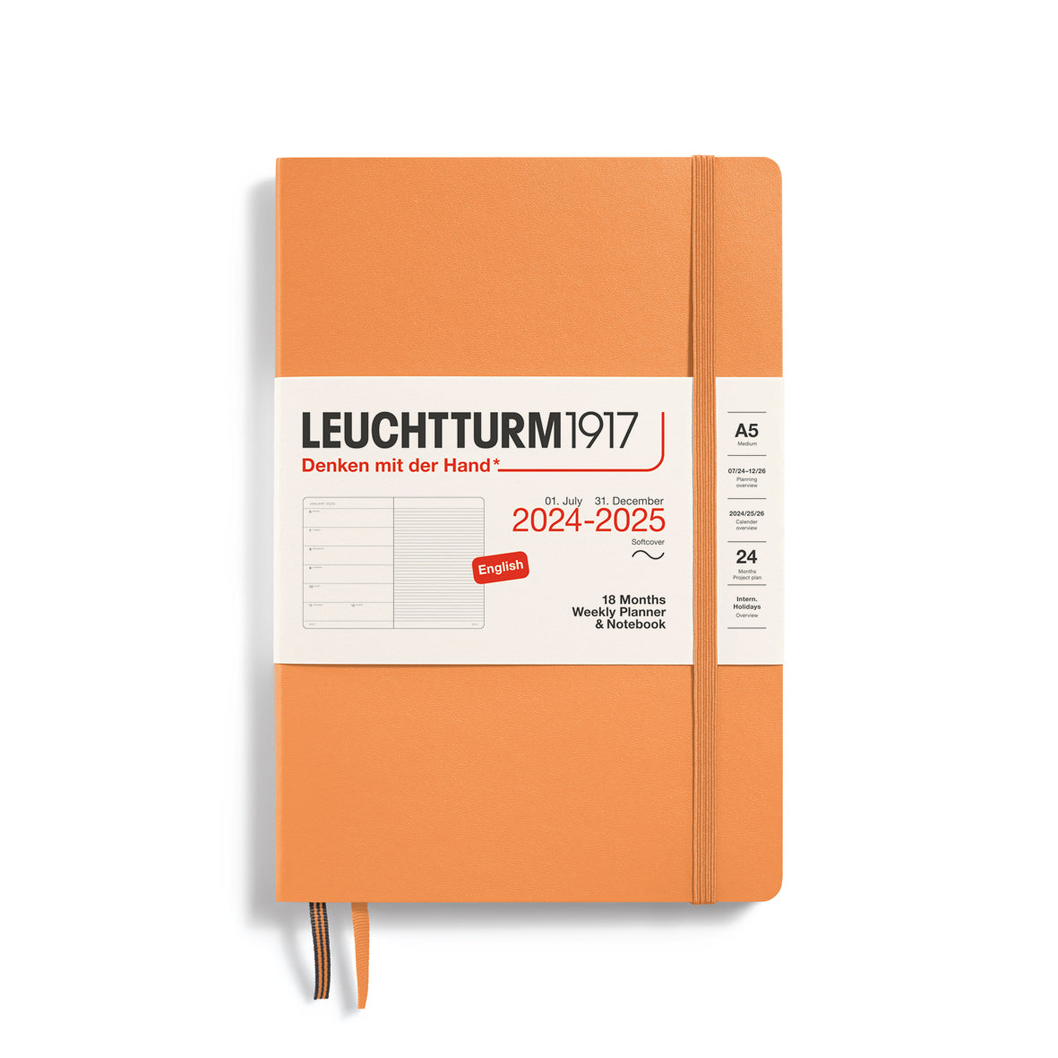 Leuchtturm 18 month diary softcover large 2024-2025
