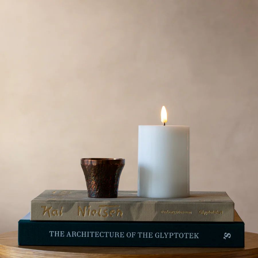 LED pillar candle rechargeable 7.5 X 10 cm