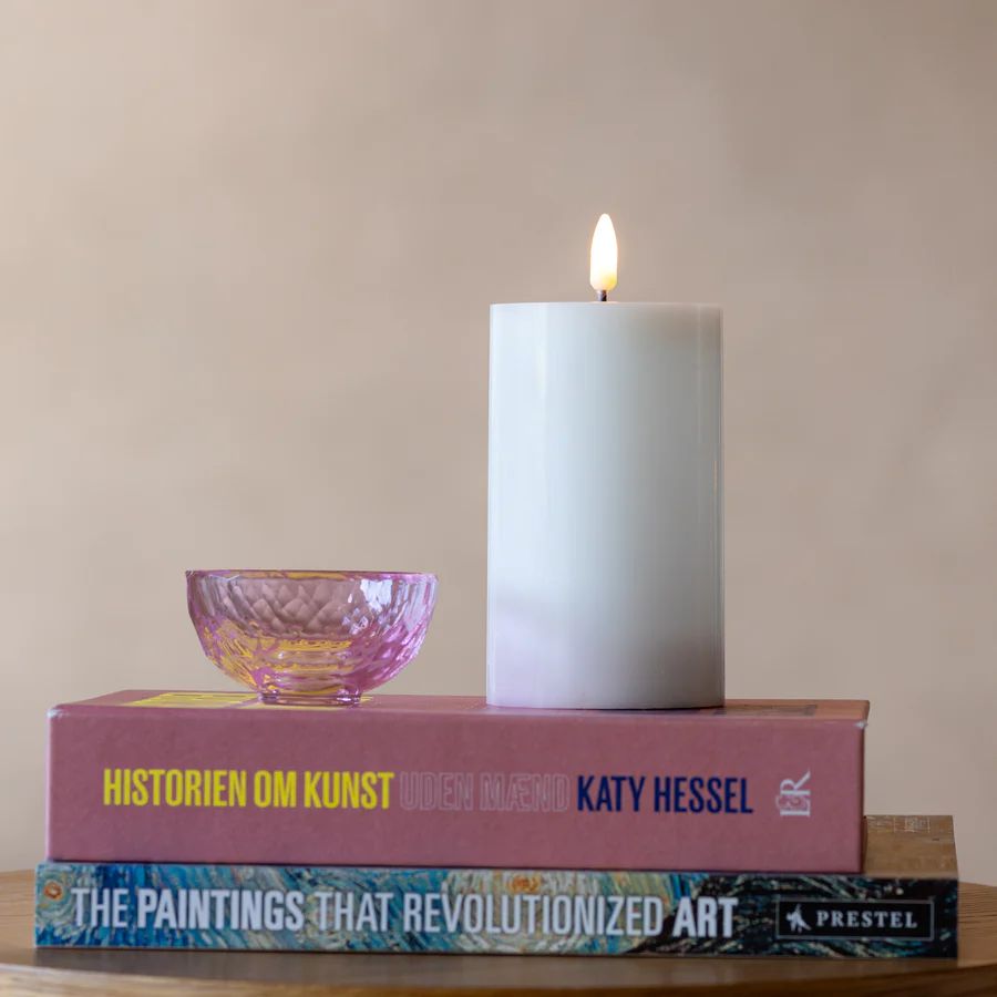 LED Stumpenkerze wiederaufladbar 7,5 X 12,5 cm