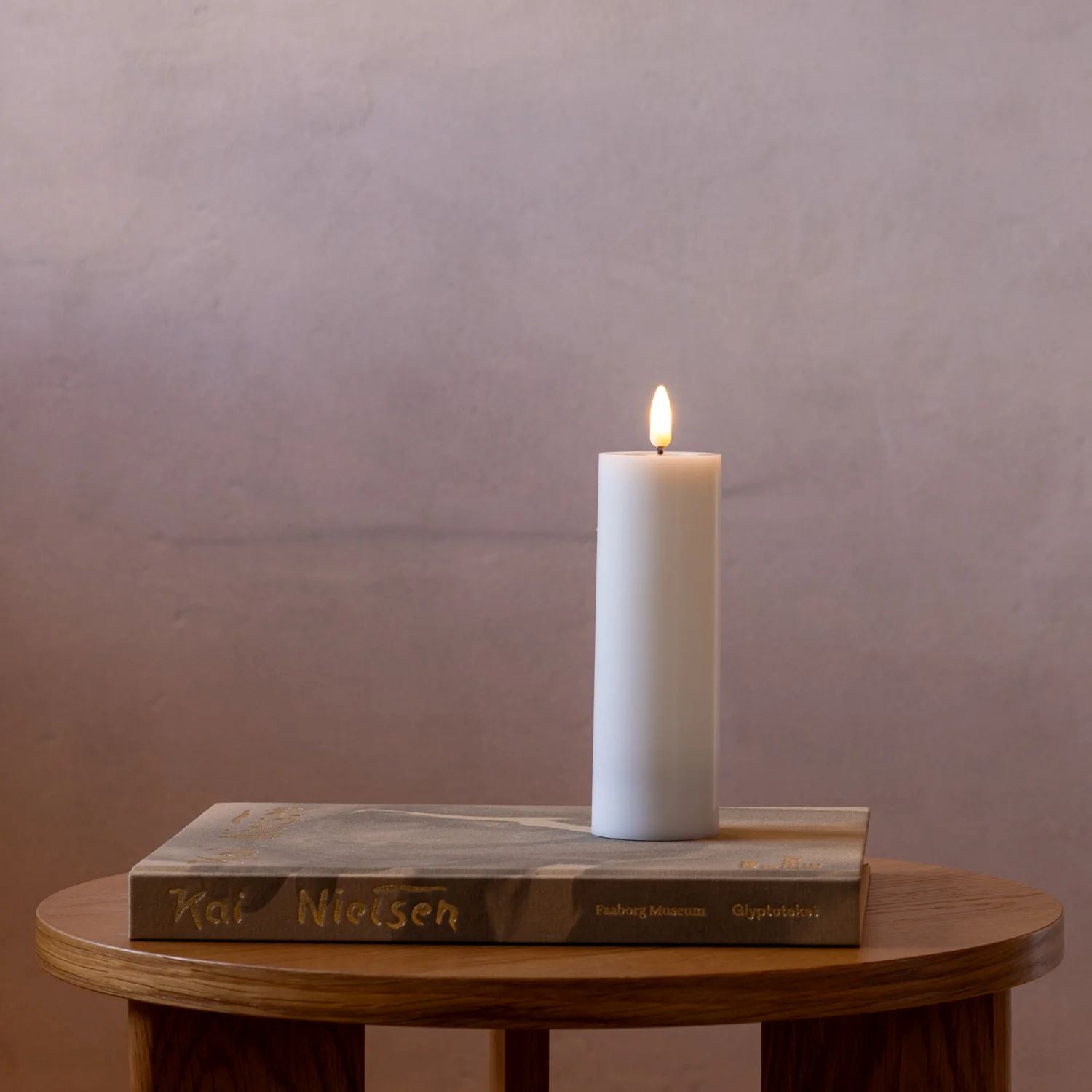 LED Candle rechargeable Pillar 5 x 15 cm