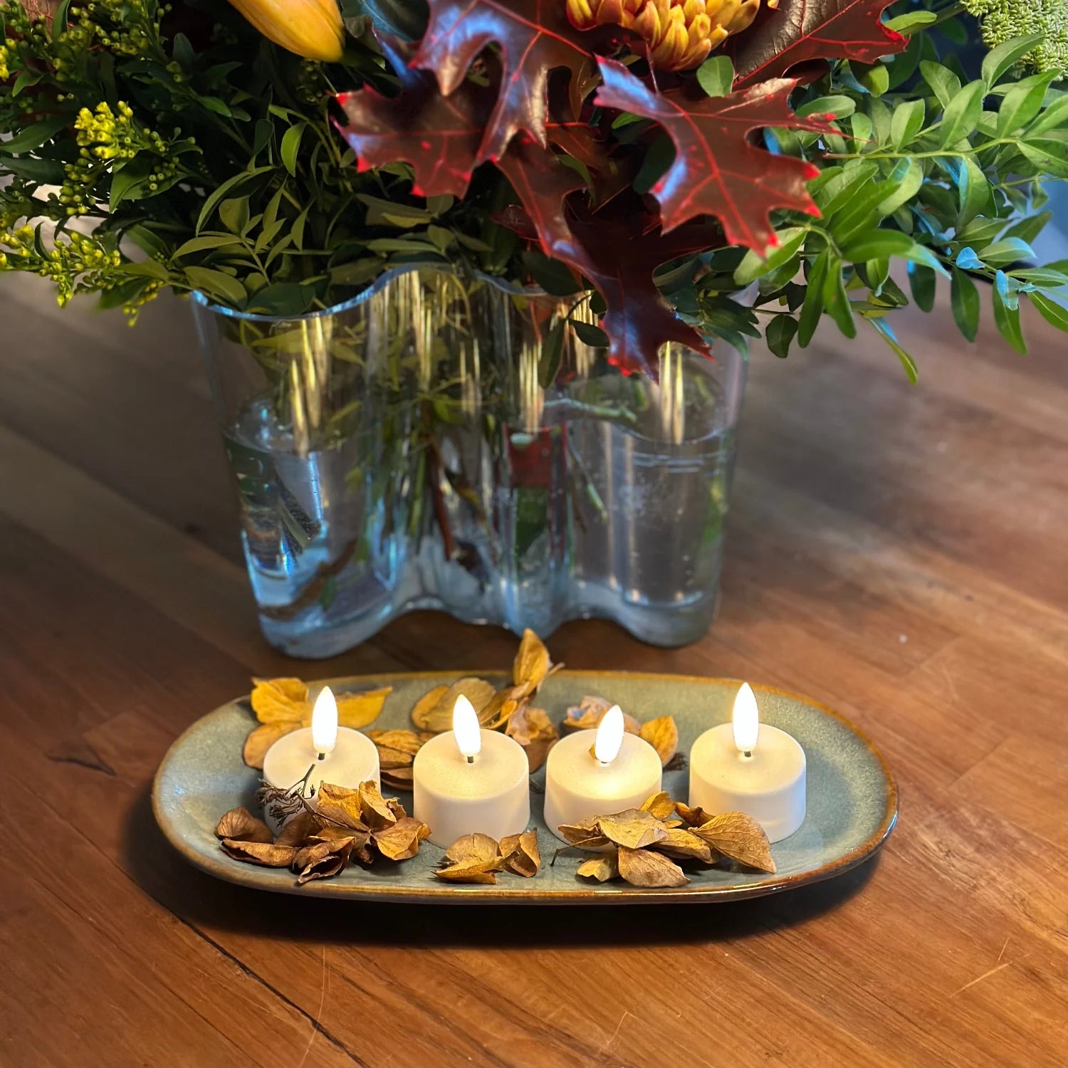 LED Teelichter wiederaufladbar (4er Set)