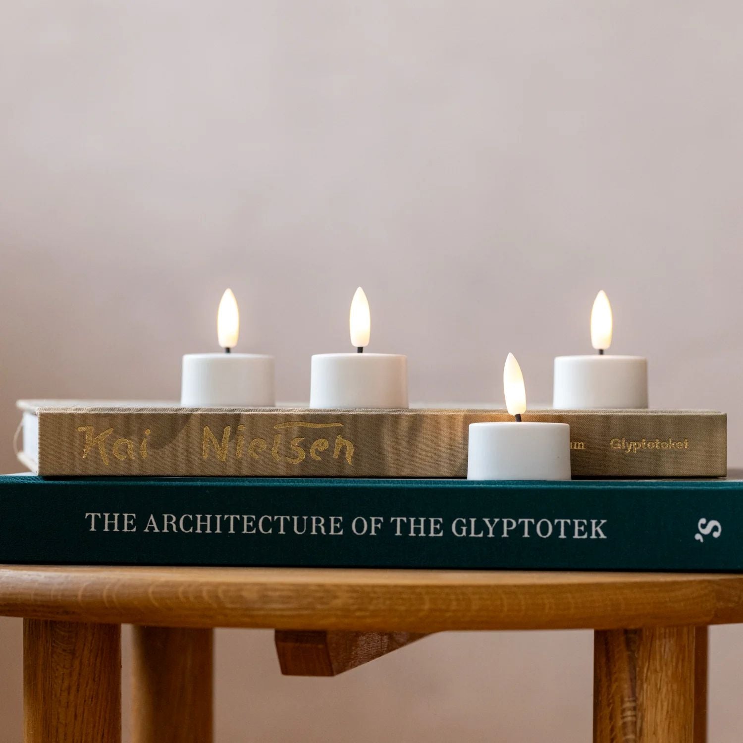 LED Teelichter wiederaufladbar (4er Set)