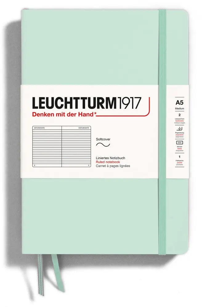 Leuchtturm medium gelinieerd notitieboek (A5) hardcover