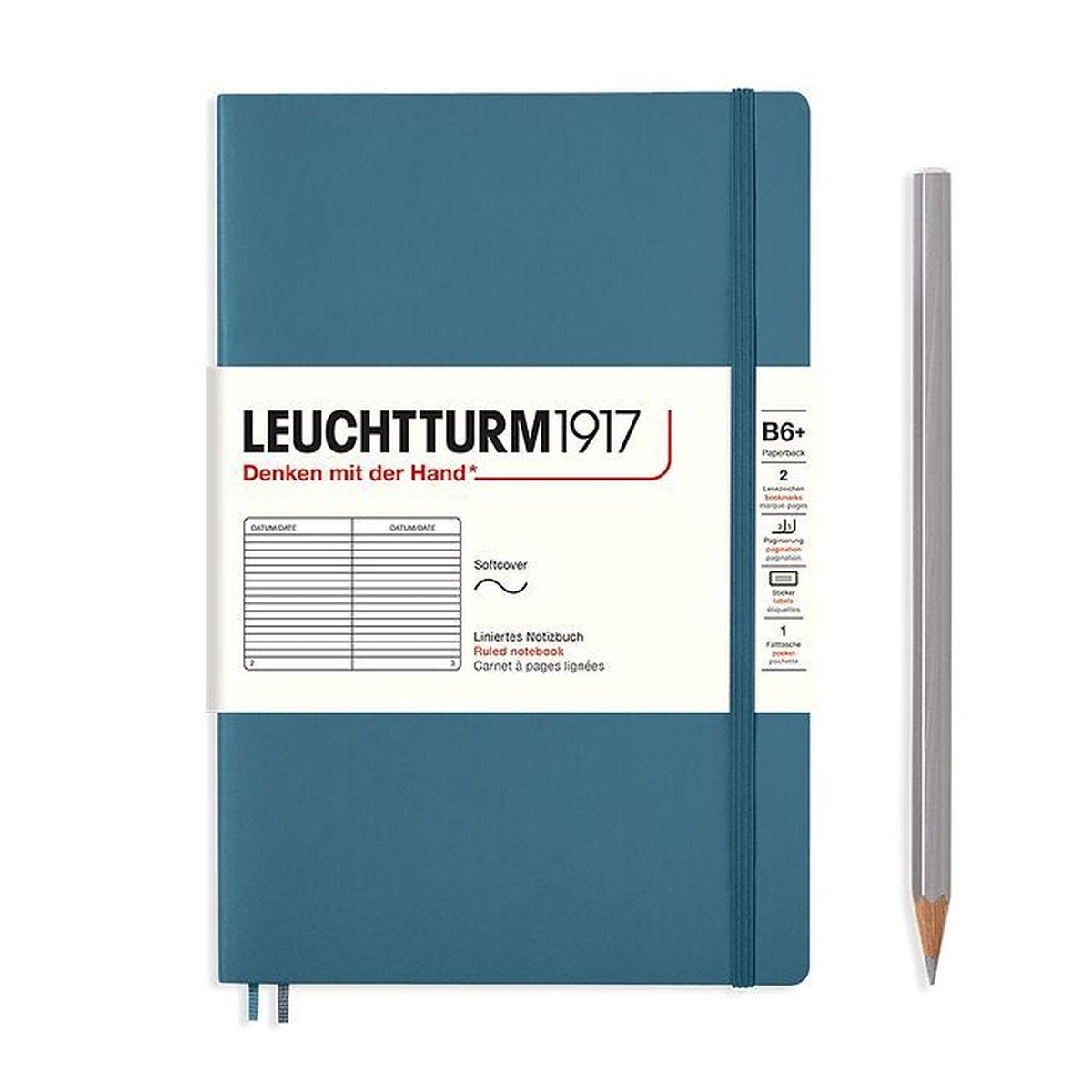 Leuchtturm paperback gelinieerd notitieboekje (B6+) softcover