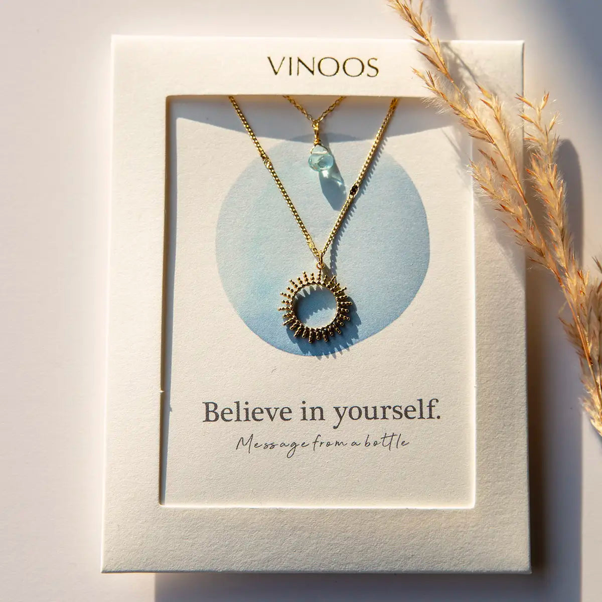 Vinoos Sun Necklace Glass