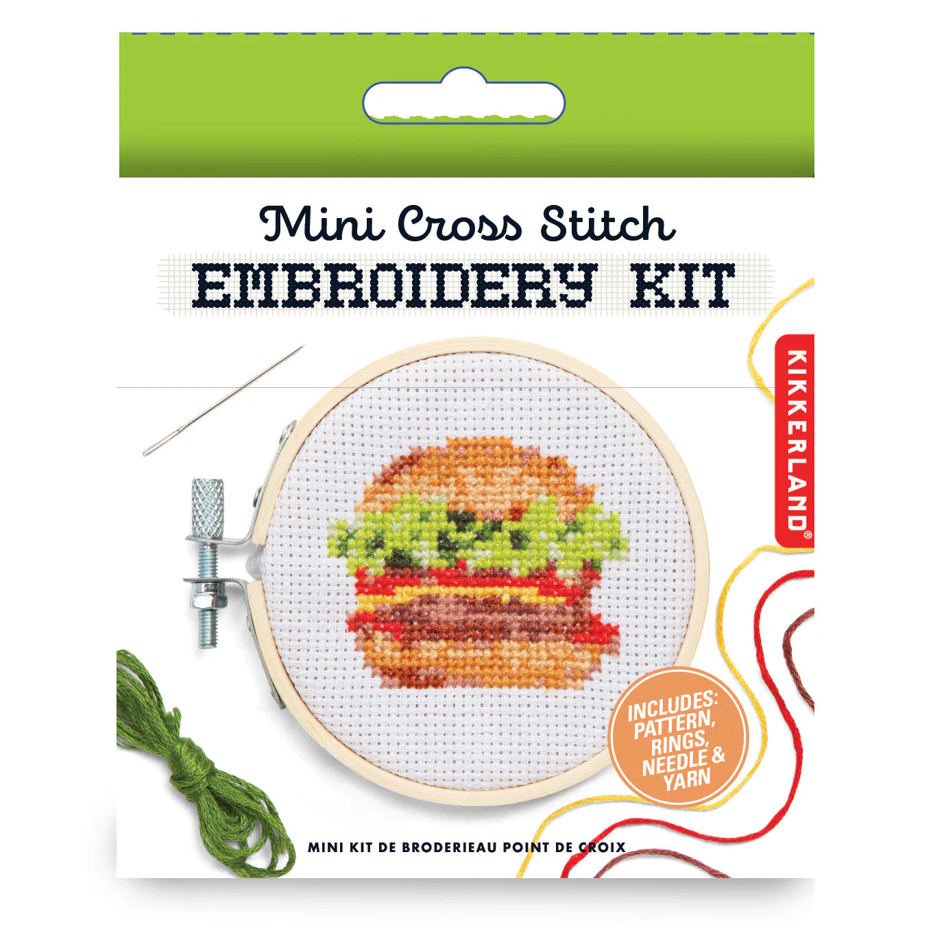 Mini-Kreuzstich-Stickset – Hamburger