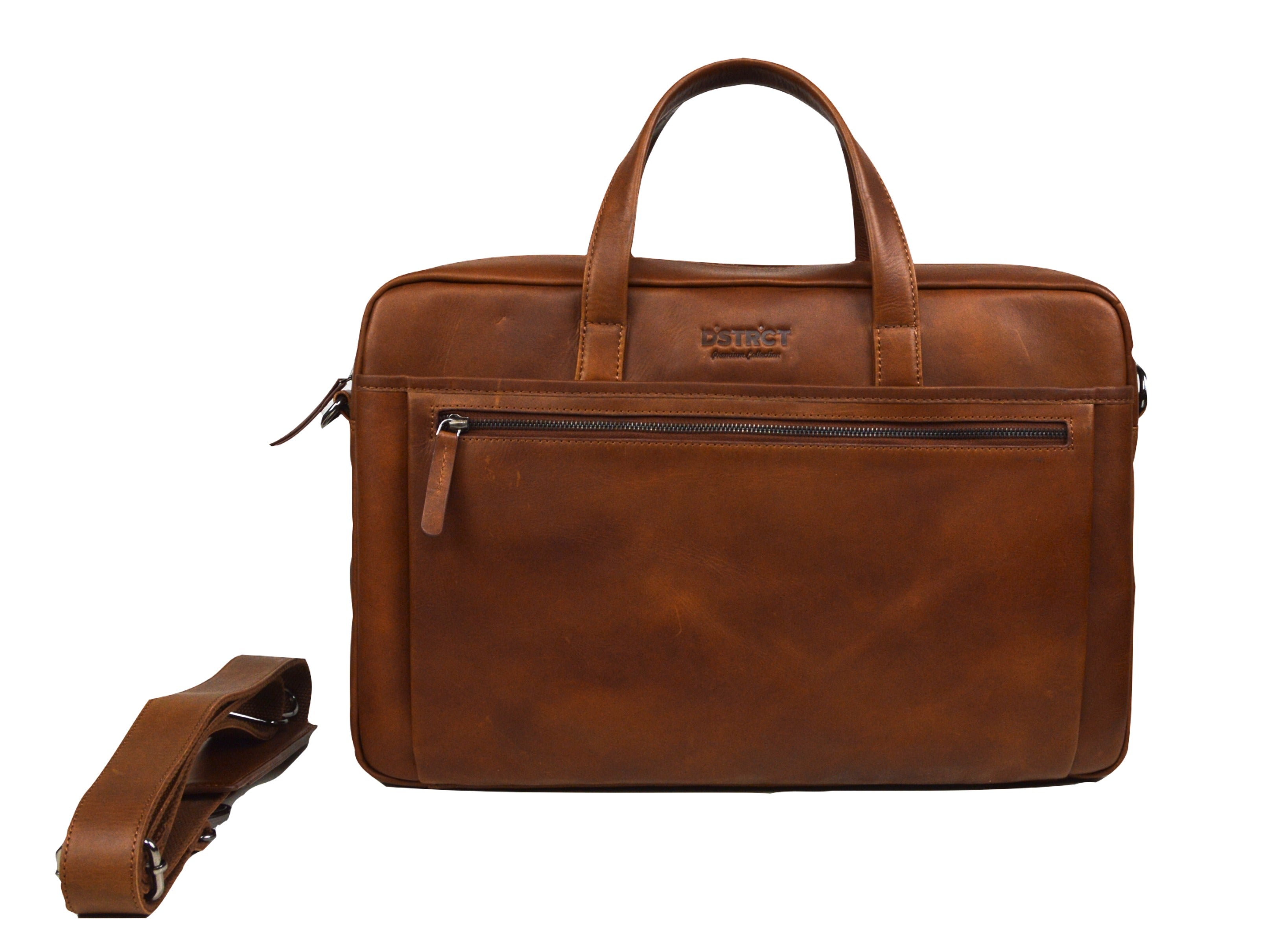 DSTRCT Business-Ledertasche Premium 15,6" Schwarz