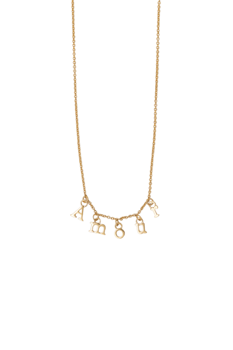 Amour Paris Halskette, vergoldet