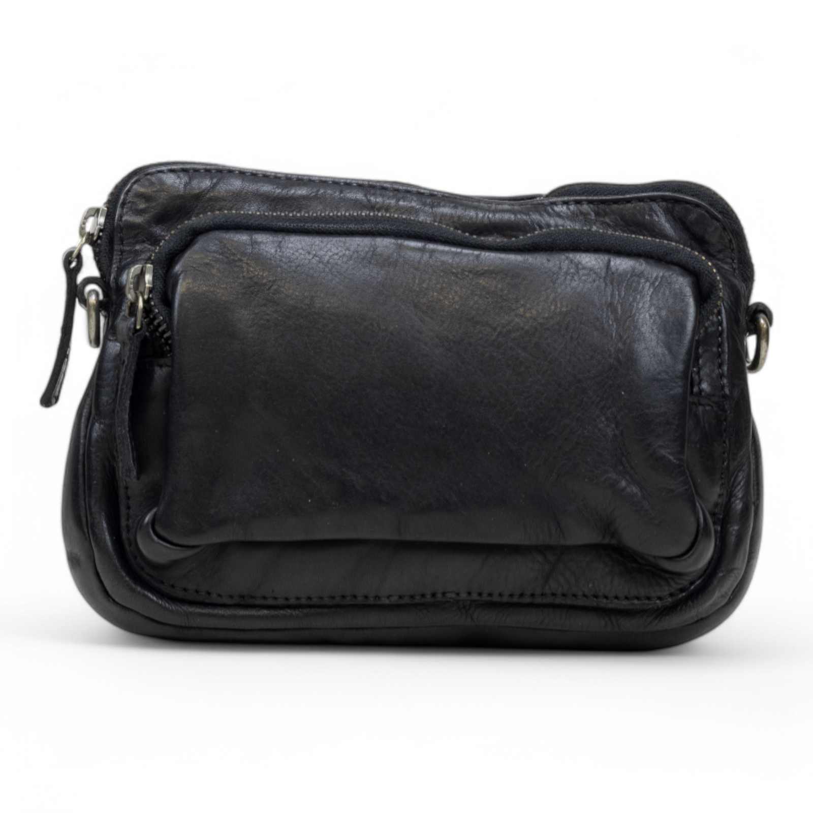 DSTRCT Leren Tas Harrington Road Crossover Klein Zwart