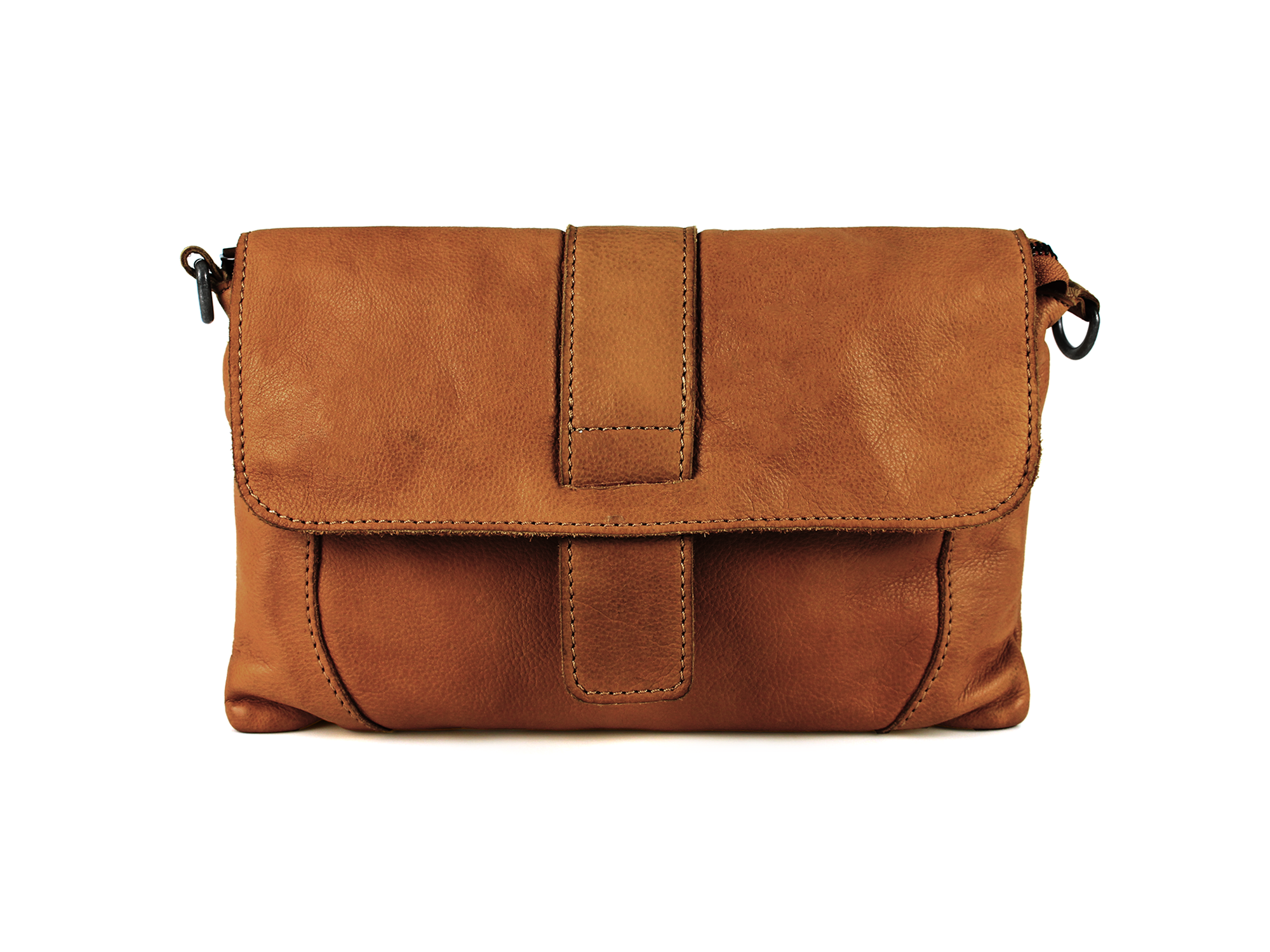 DSTRCT Leren tas Harrington Road Envelope Bag Cognac
