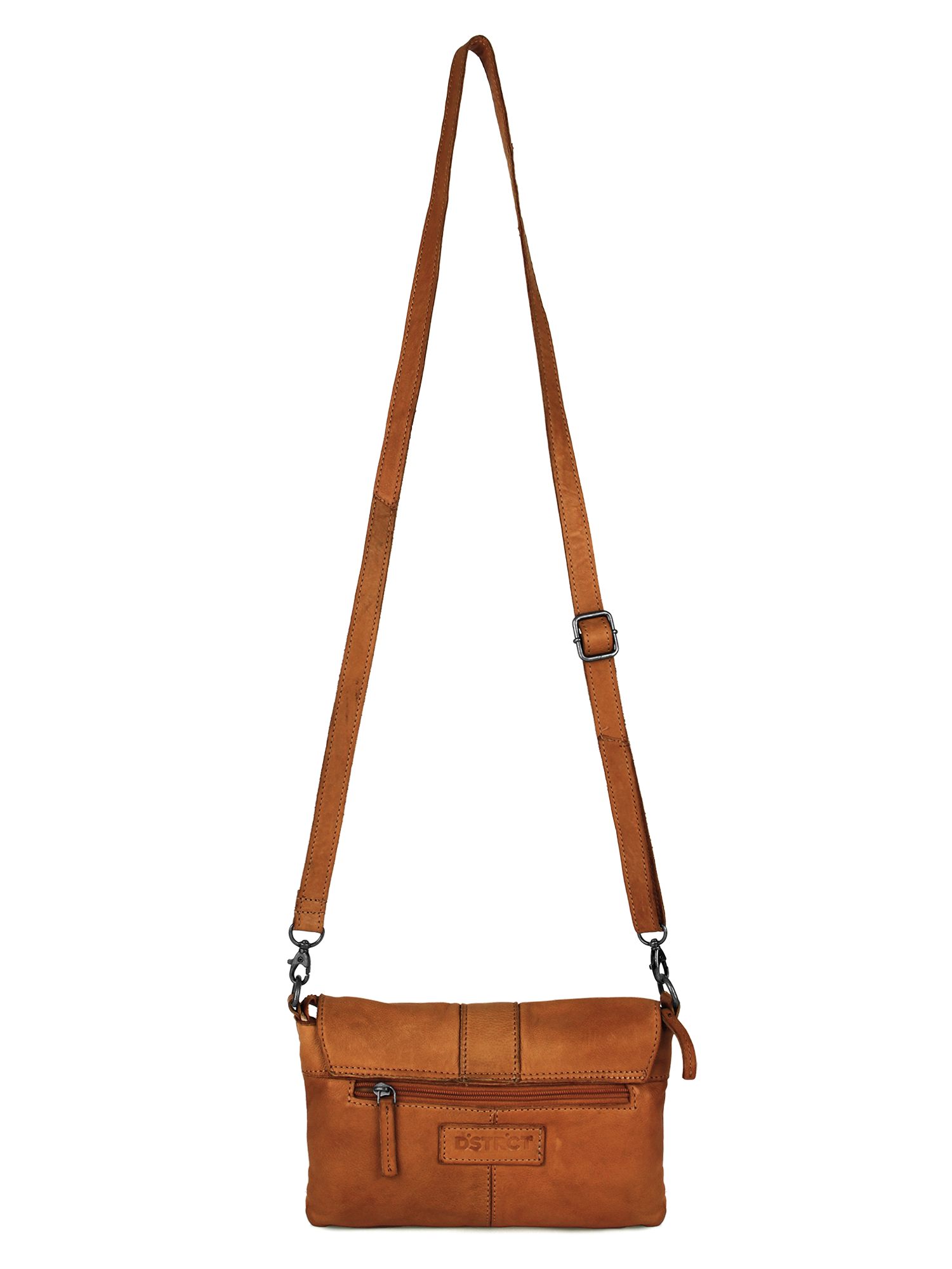 DSTRCT Leren tas Harrington Road Envelope Bag Cognac