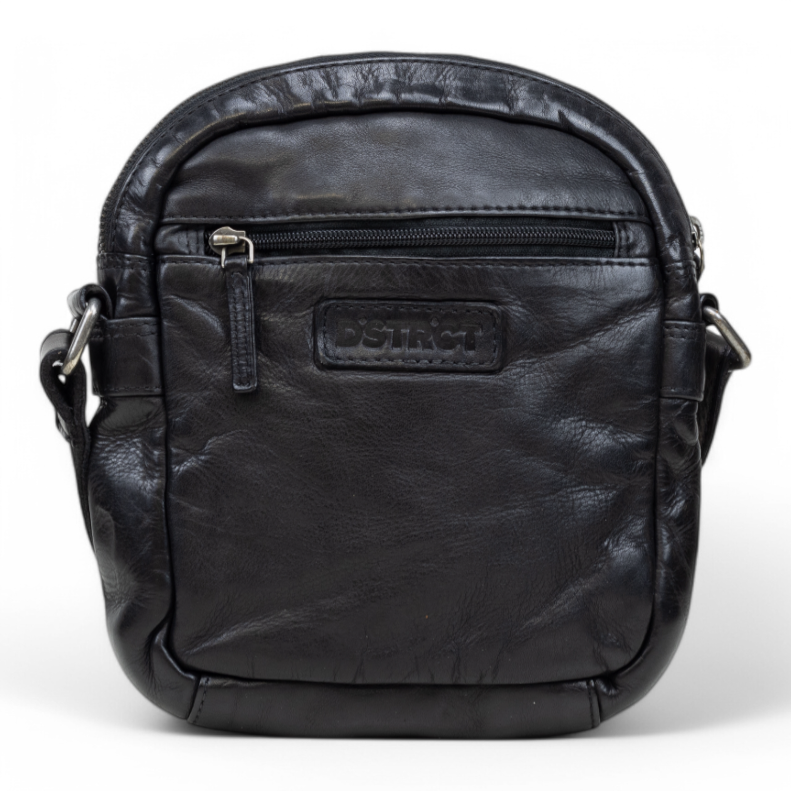 DSTRCT Leather Bag Harrington Road Crossover Black