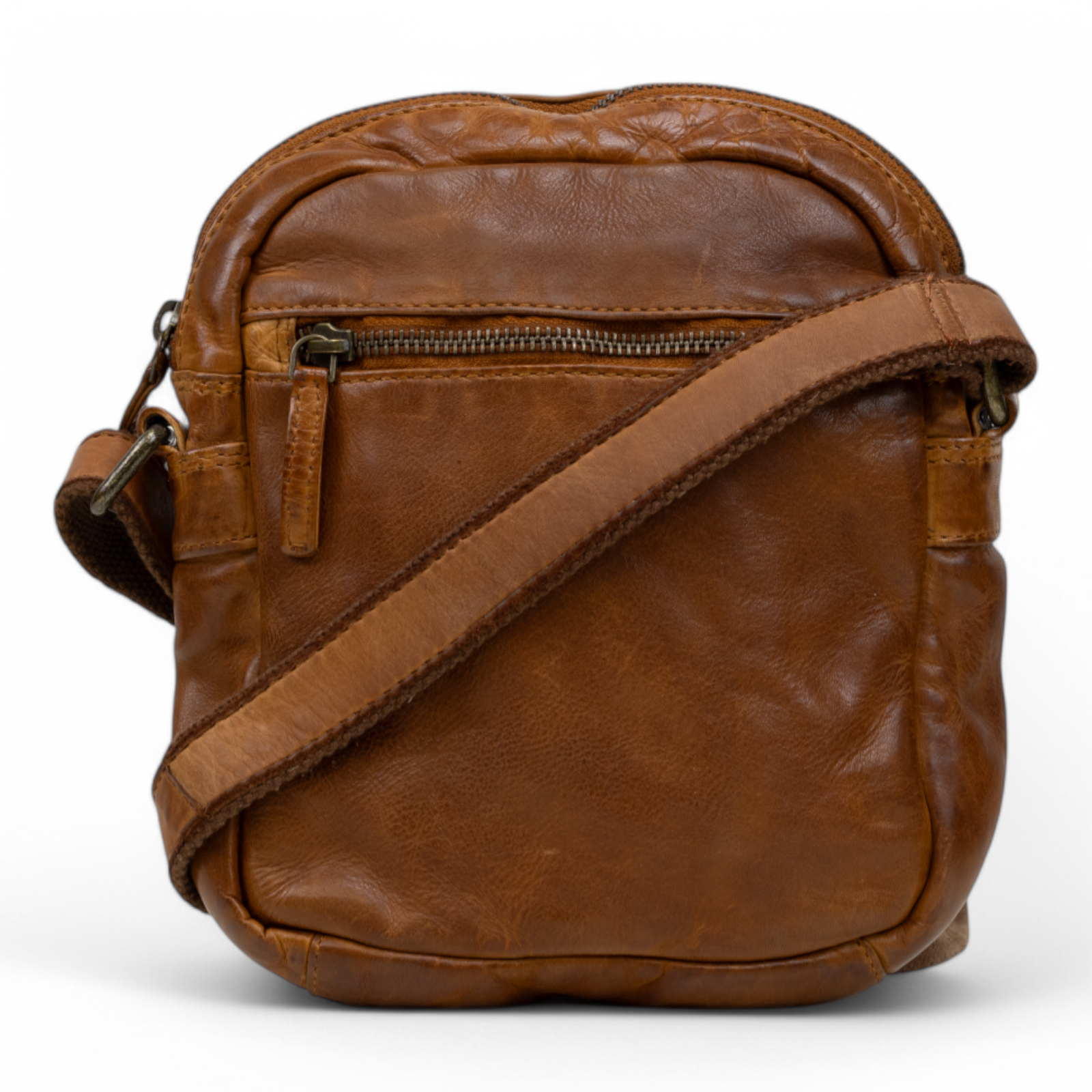 DSTRCT Leren Tas Harrington Road Crossover Cognac