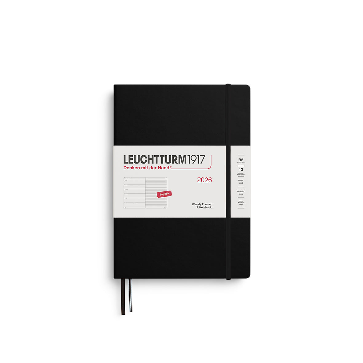 Leuchtturm 2026 Diary Hardcover Composition B5 Weekly + Notes