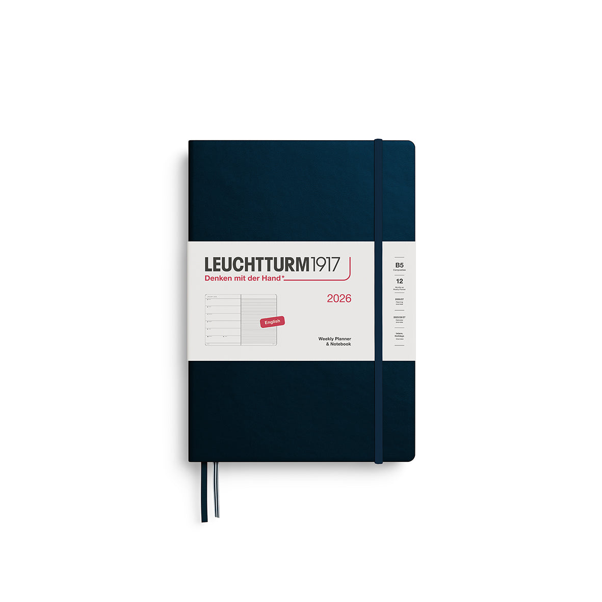 Leuchtturm 2026 Diary Hardcover Composition B5 Weekly + Notes