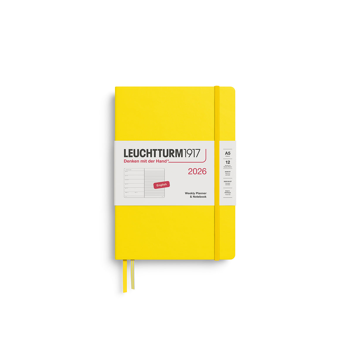 Leuchtturm 2026 Agenda Hardcover Medium A5 week + Notities
