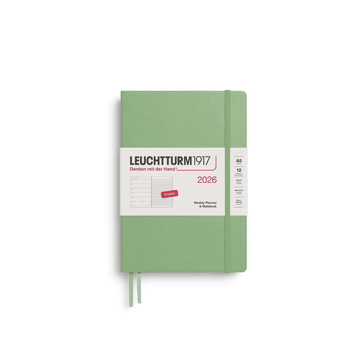 Leuchtturm 2026 Agenda Hardcover Medium A5 week + Notities
