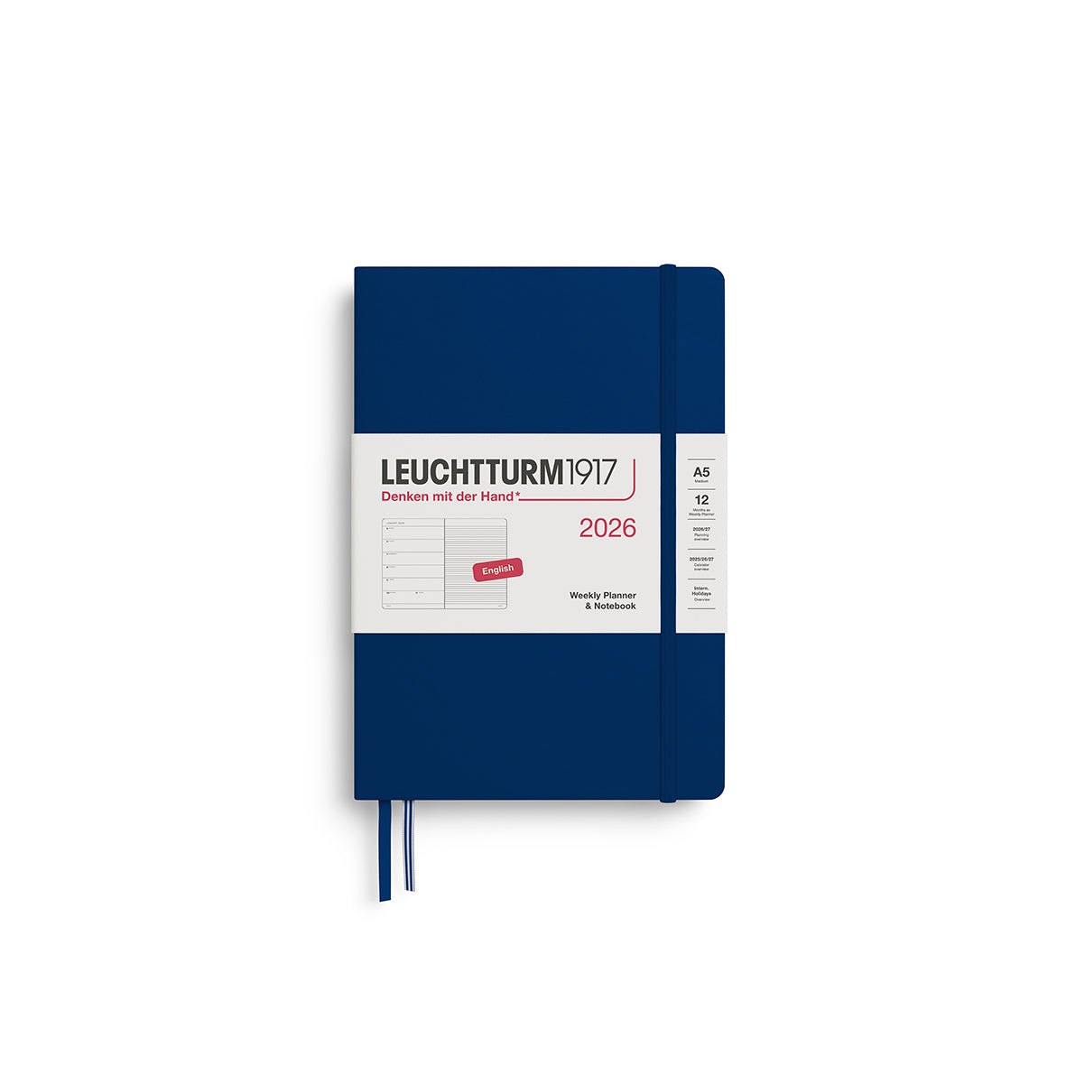 Leuchtturm 2026 Agenda Hardcover Medium A5 week + Notities