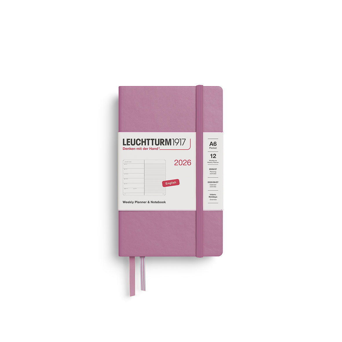 Leuchtturm 2026 Agenda Hardcover Pocket Weekly + Notities