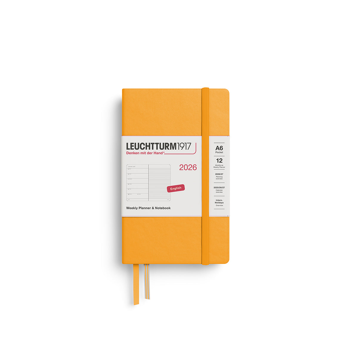 Leuchtturm 2026 Agenda Hardcover Pocket Weekly + Notities