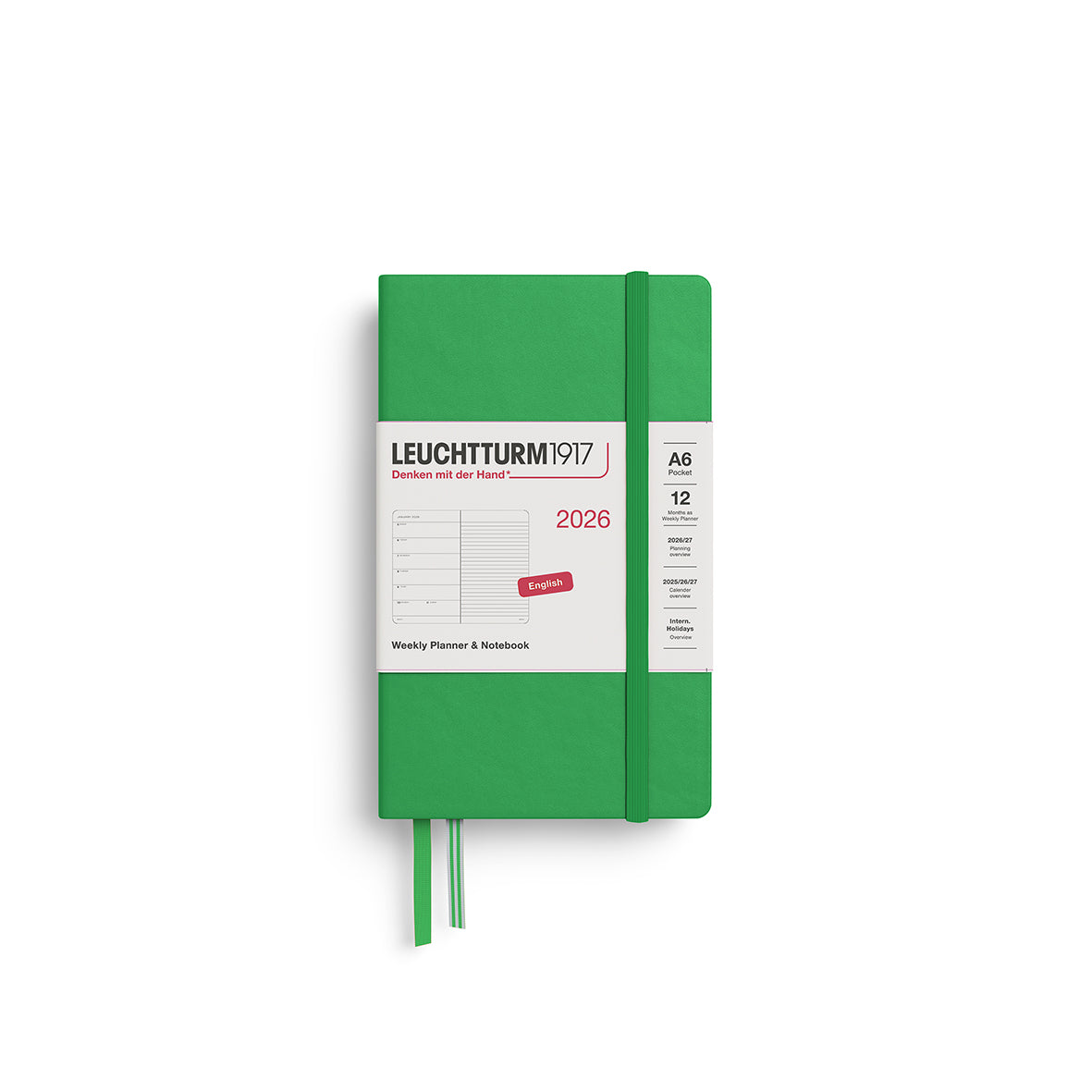 Leuchtturm 2026 Agenda Hardcover Pocket Weekly + Notities