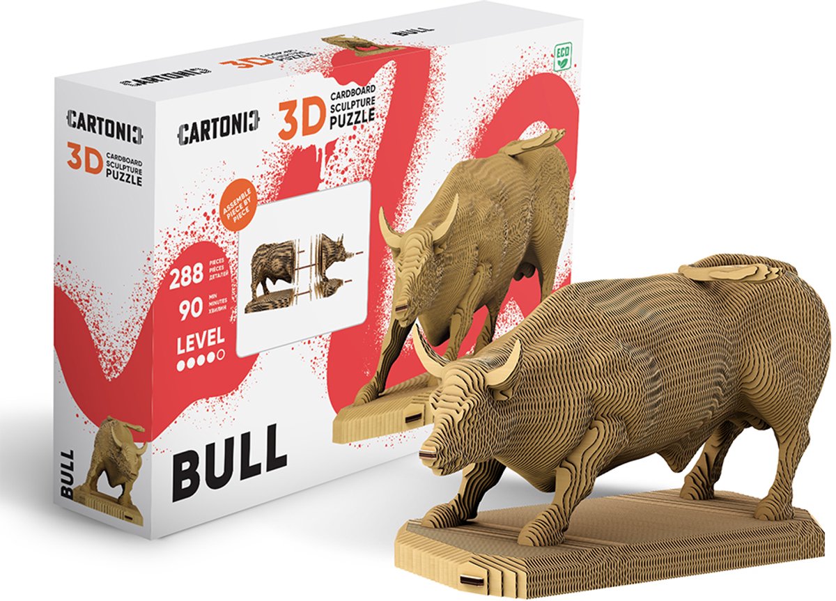 3D Cardboard Puzzle: Bull