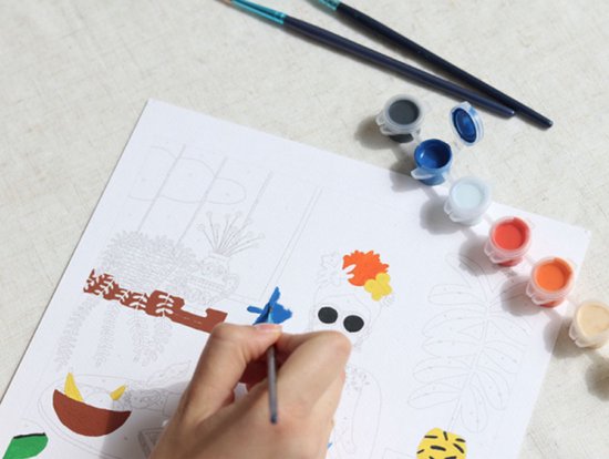 Kit zum Malen nach Zahlen - Mädchen mit Katzen