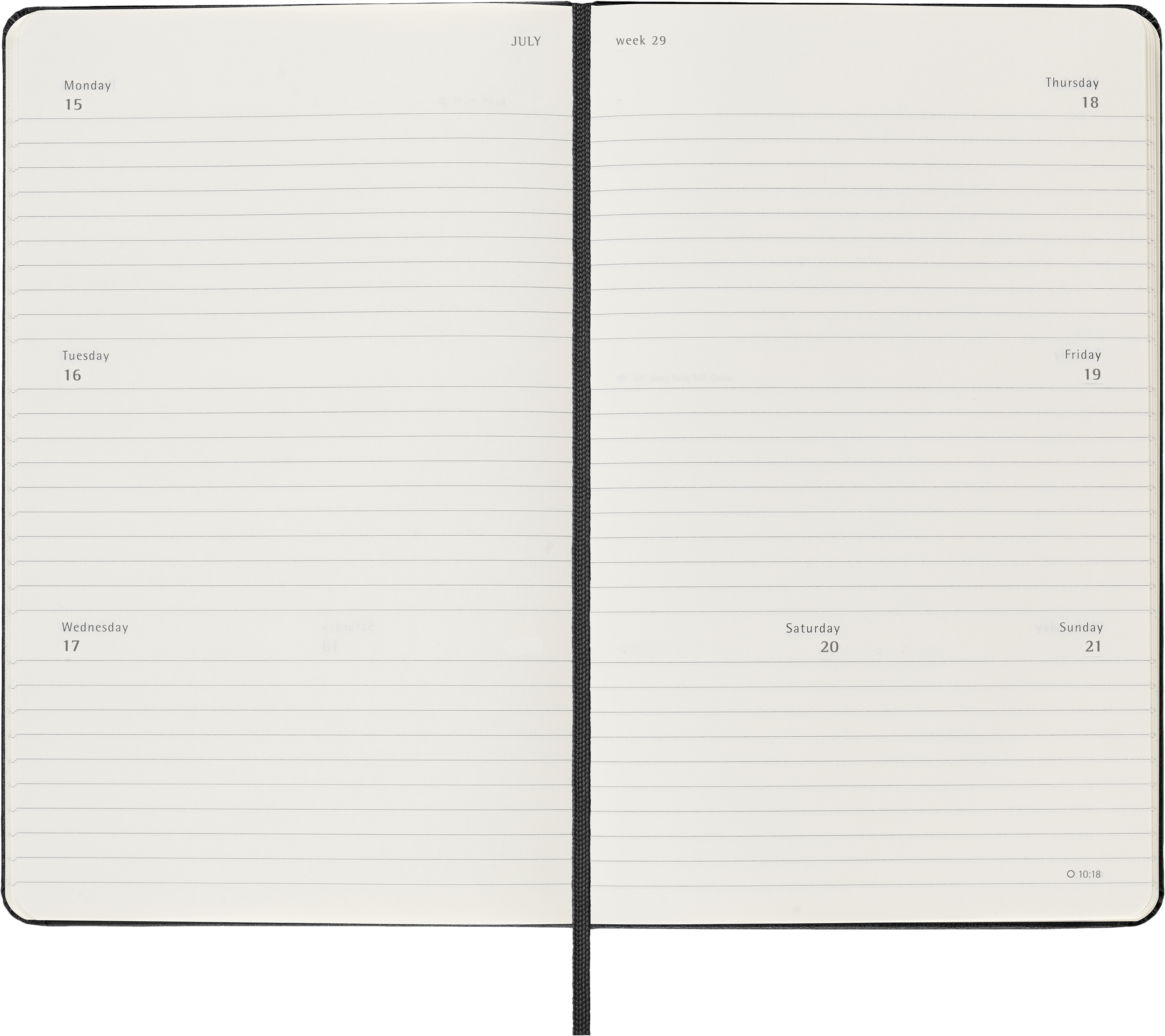 Moleskine 2024 diary hardcover large week on 2 pages
