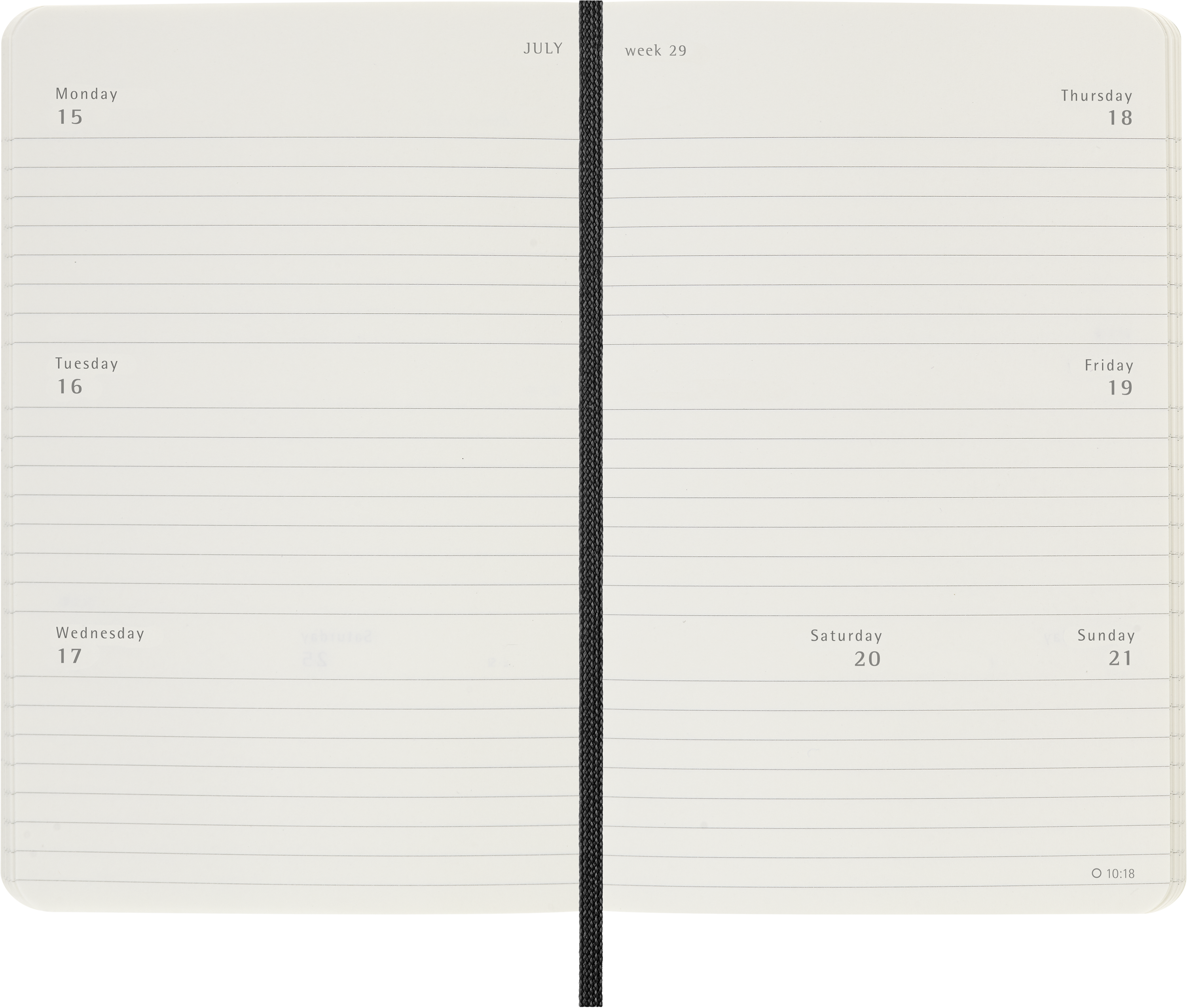Moleskine 2024 diary softcover pocket week on 2 pages