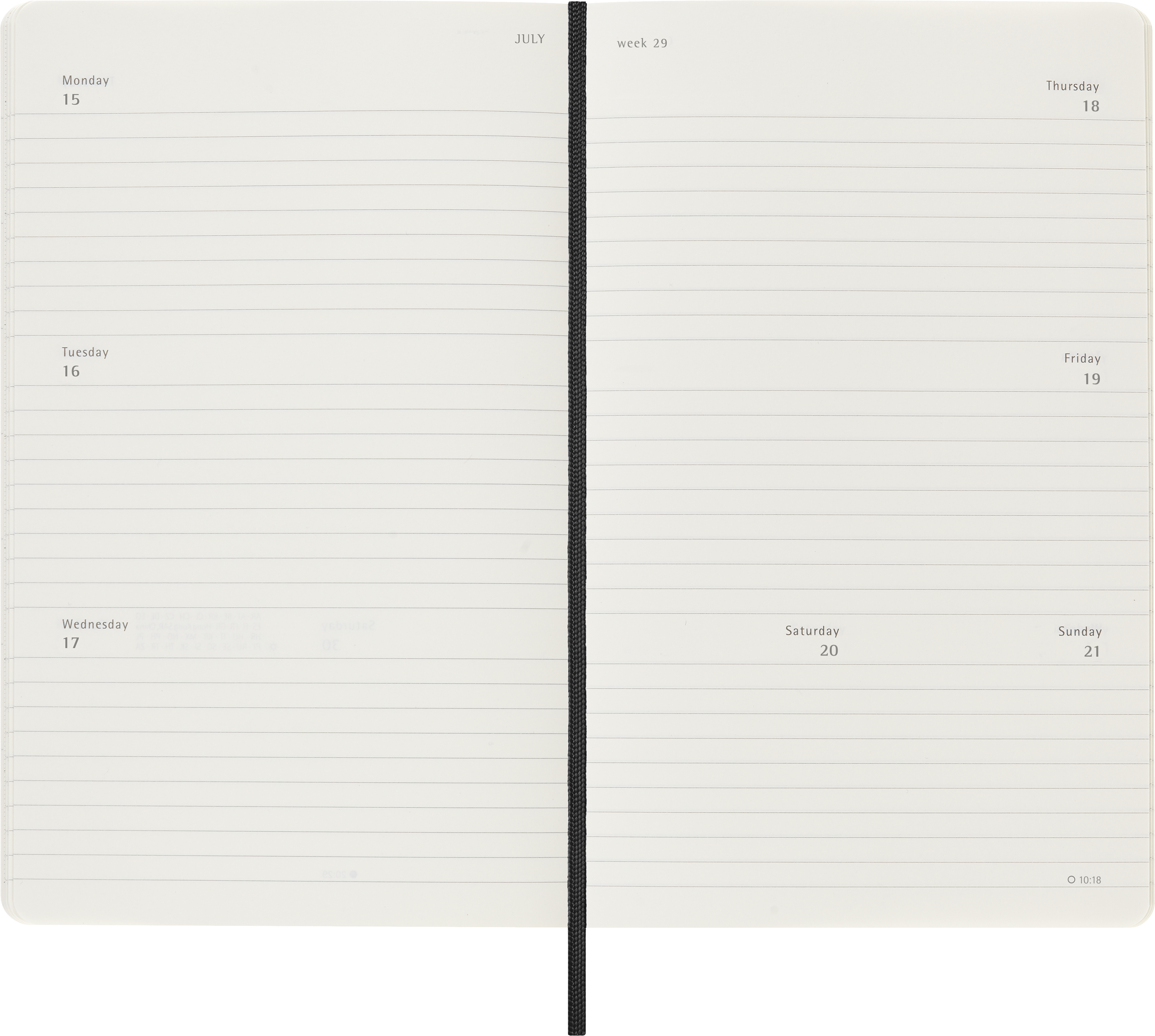 Moleskine 2024 diary softcover large week on 2 pages