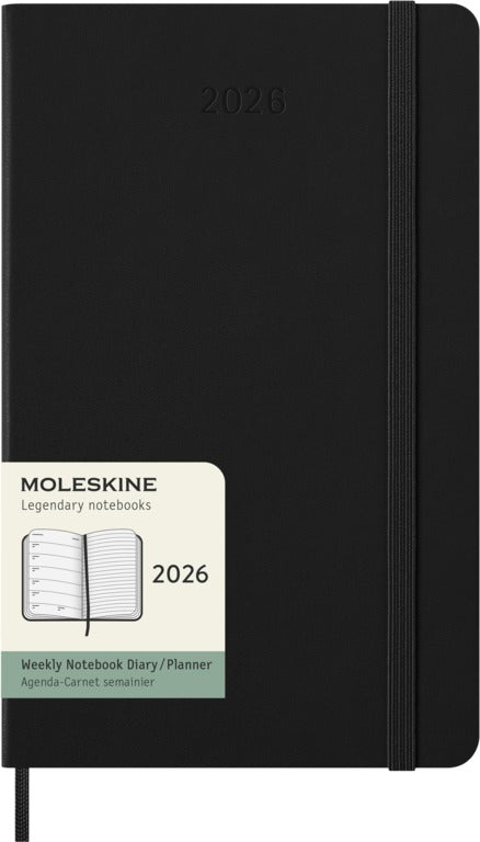 Moleskine 2026 Agenda hardcover Large Week + Notities
