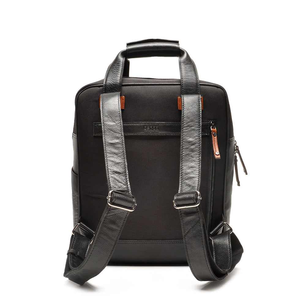 Berba Leather Rucksack 15.6" Black