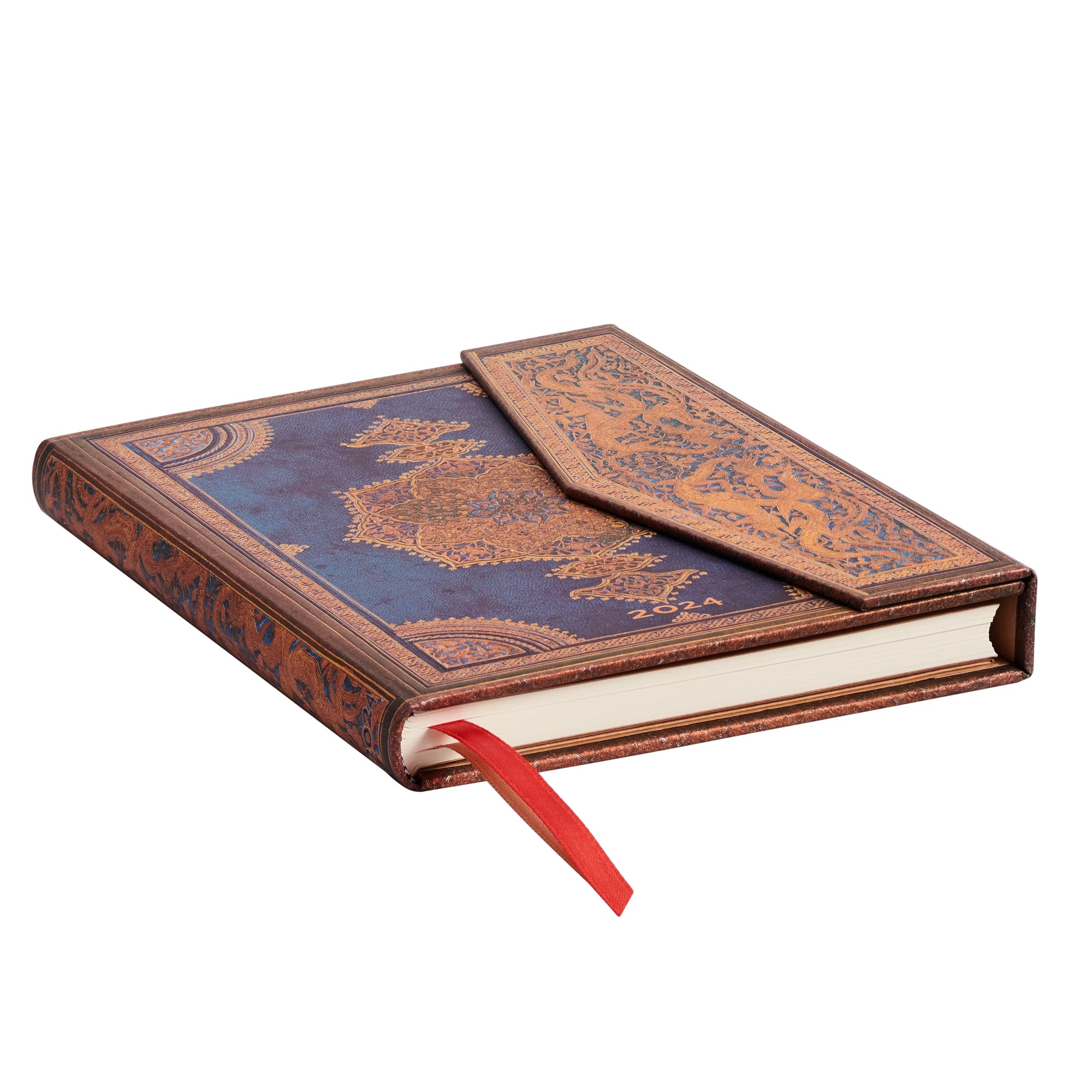 Paperblanks 2024 diary hardcover midi Safavid Indigo