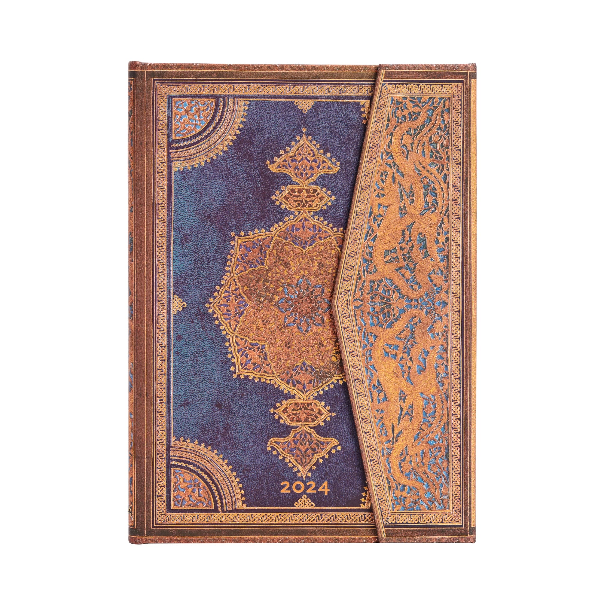 Paperblanks 2024 diary hardcover midi Safavid Indigo