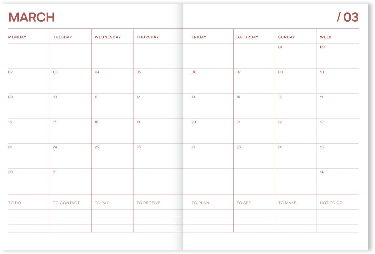 A-Journal 18 Months Diary 2025/2026 Fabrique