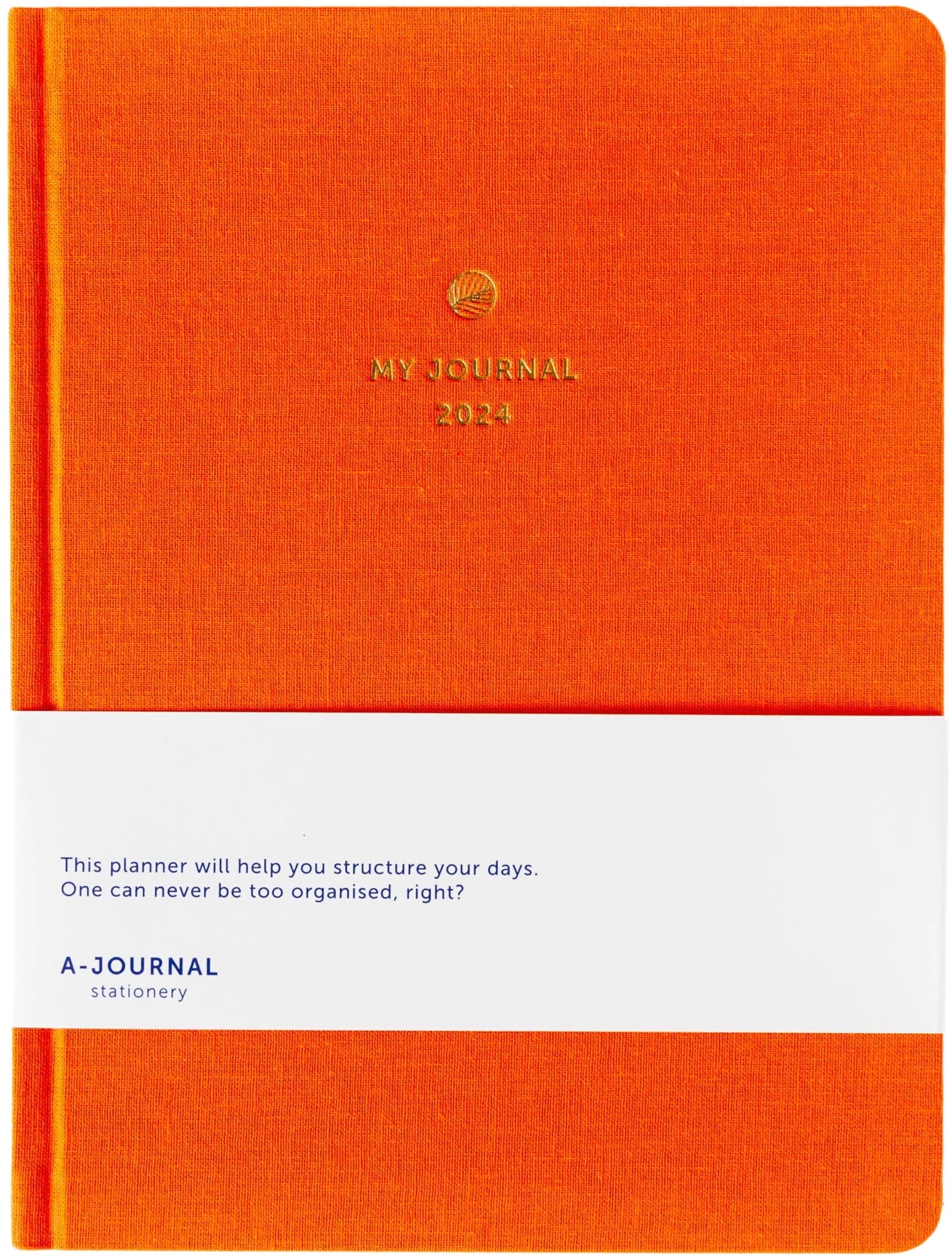 A-Journal Diary 2024 Orange Linen A5