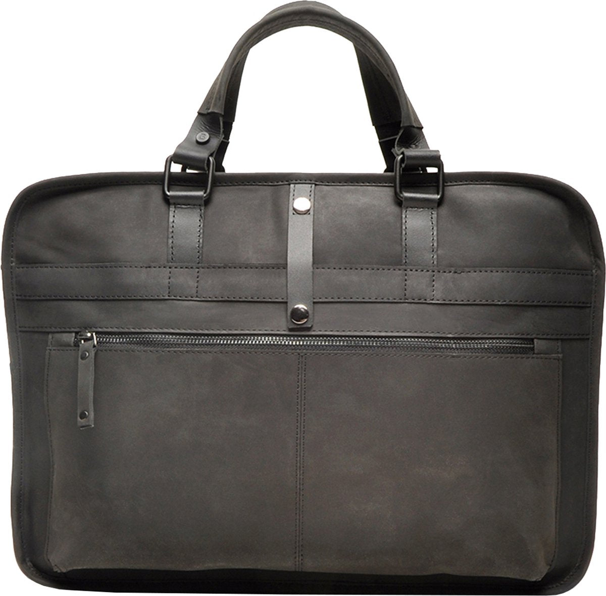 Berba Leather Laptop Workbag 17" Black