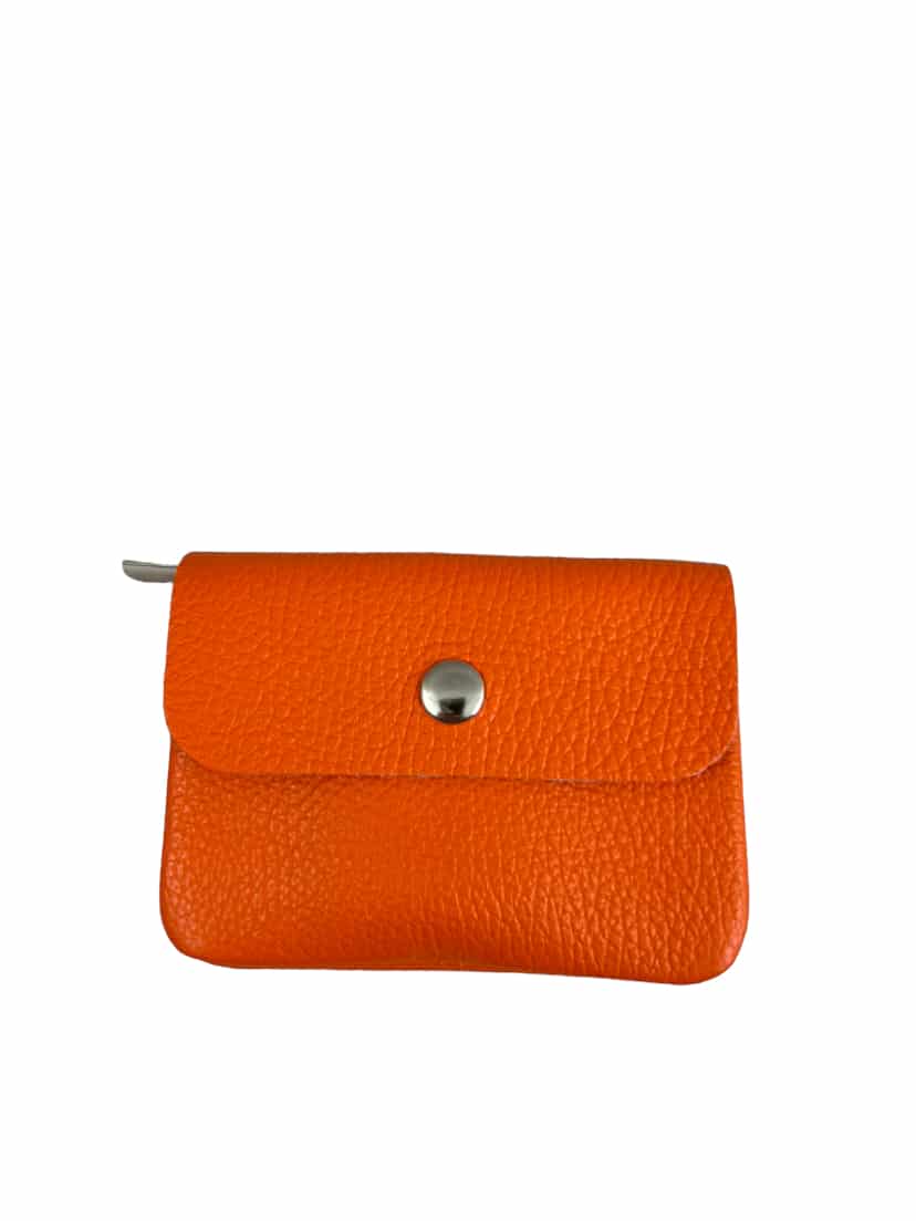 Leather Purse with Zipper Blush