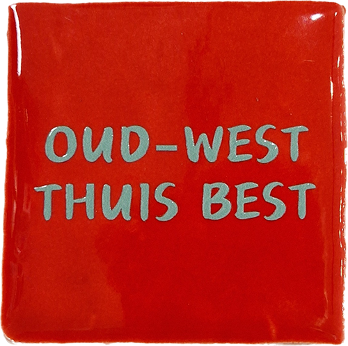 Tegeltje Amsterdam Small Oud West Thuis Best Helder Rood