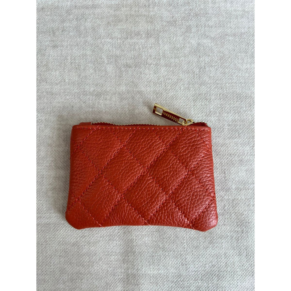 Leather Purse with Zipper Donna