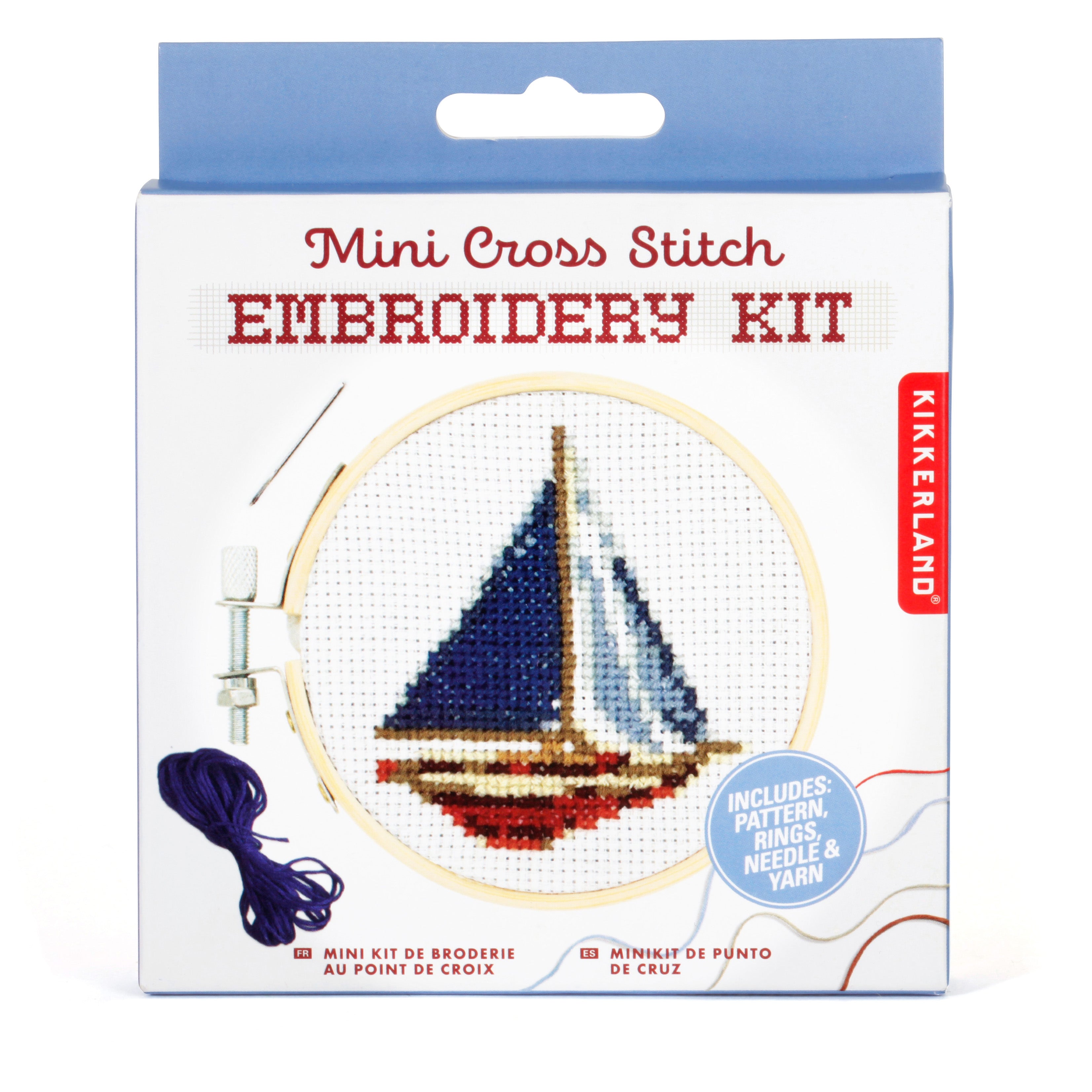 Mini Cross Stitch Borduurpakket - Zeilbootje