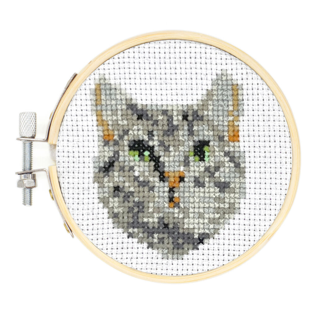 Mini-Kreuzstich-Stickset – Katze