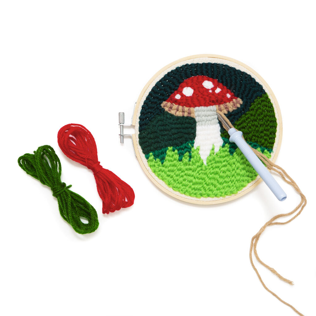 Punch Needle Kit Mushroom