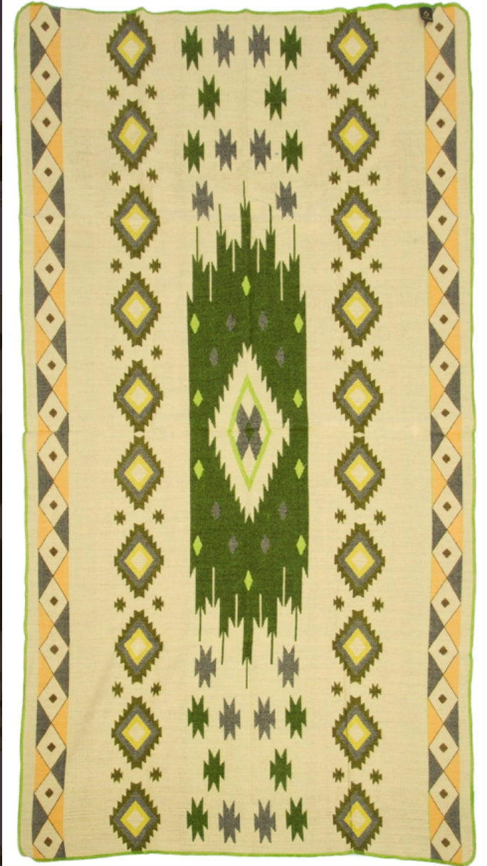 Mini Alpaca Native Deken Quilotoa Groen