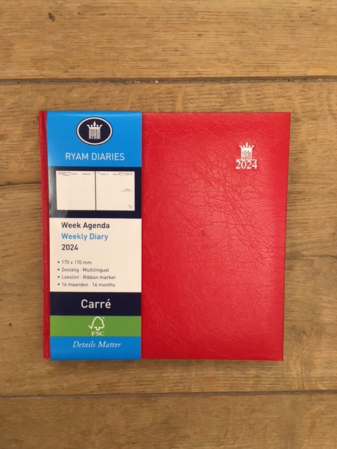 Ryam 2024 Diary Carré Weekly