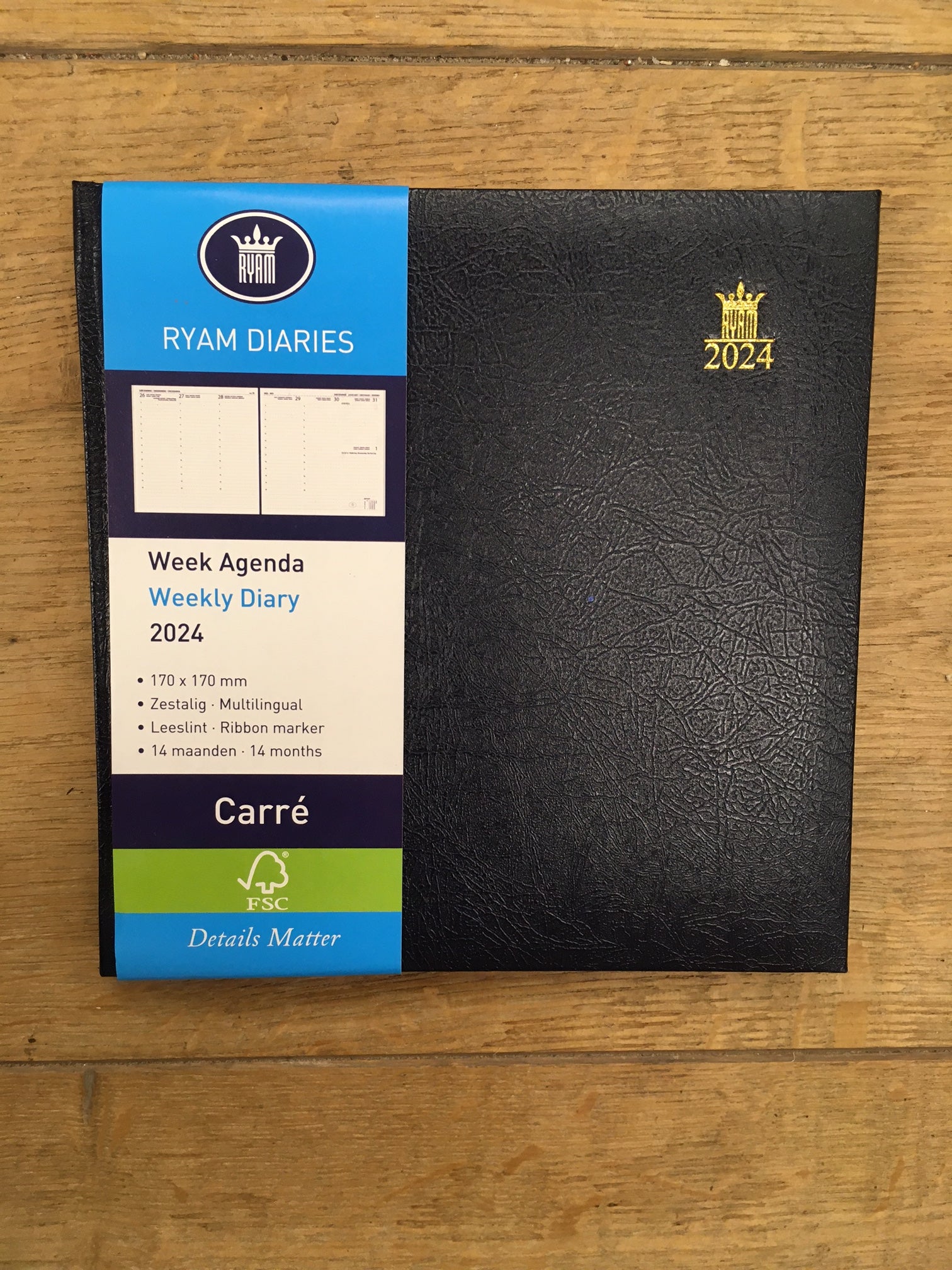Ryam 2024 Diary Carré Weekly